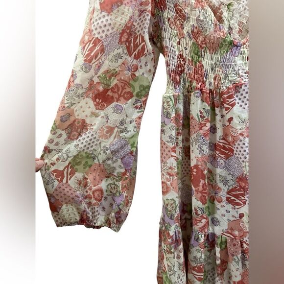 Vintage Rare Jack Kramer Prairie Floral Maxi Dress - small/medium - Picture 3 of 9